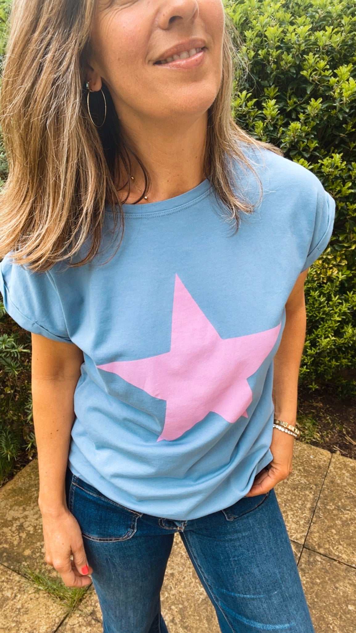 Star T-shirt blue