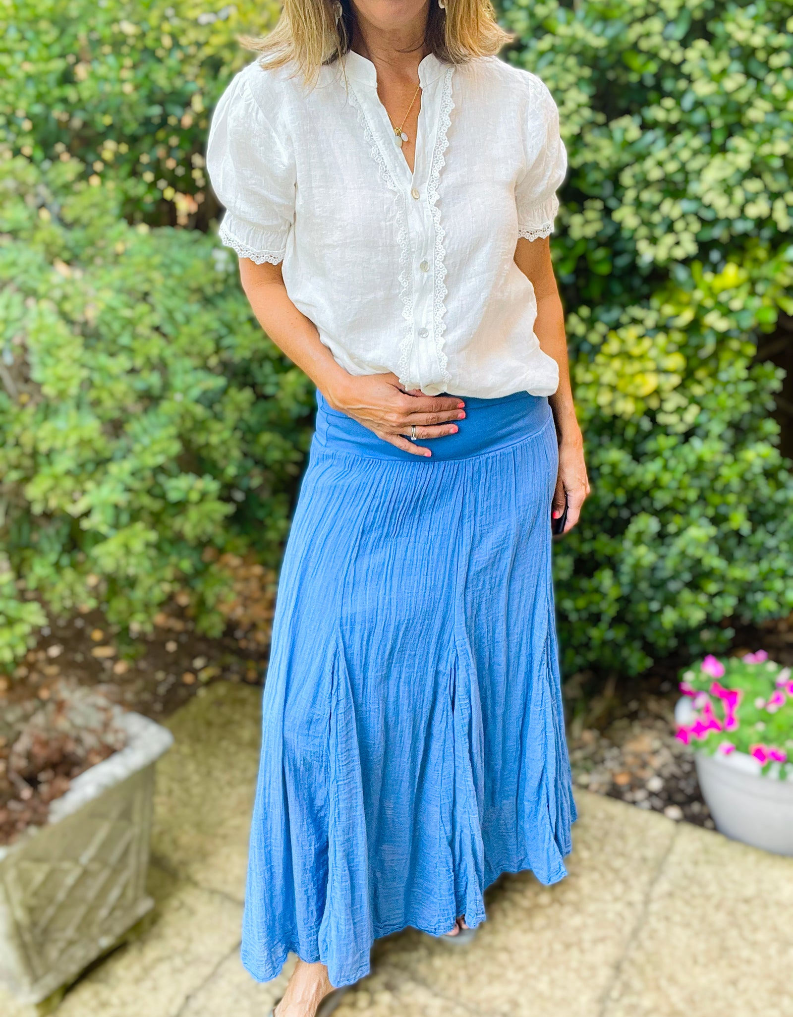 Blue Maxi Skirt