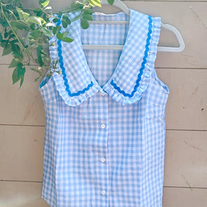 Jemima sleeveless shirt - blue