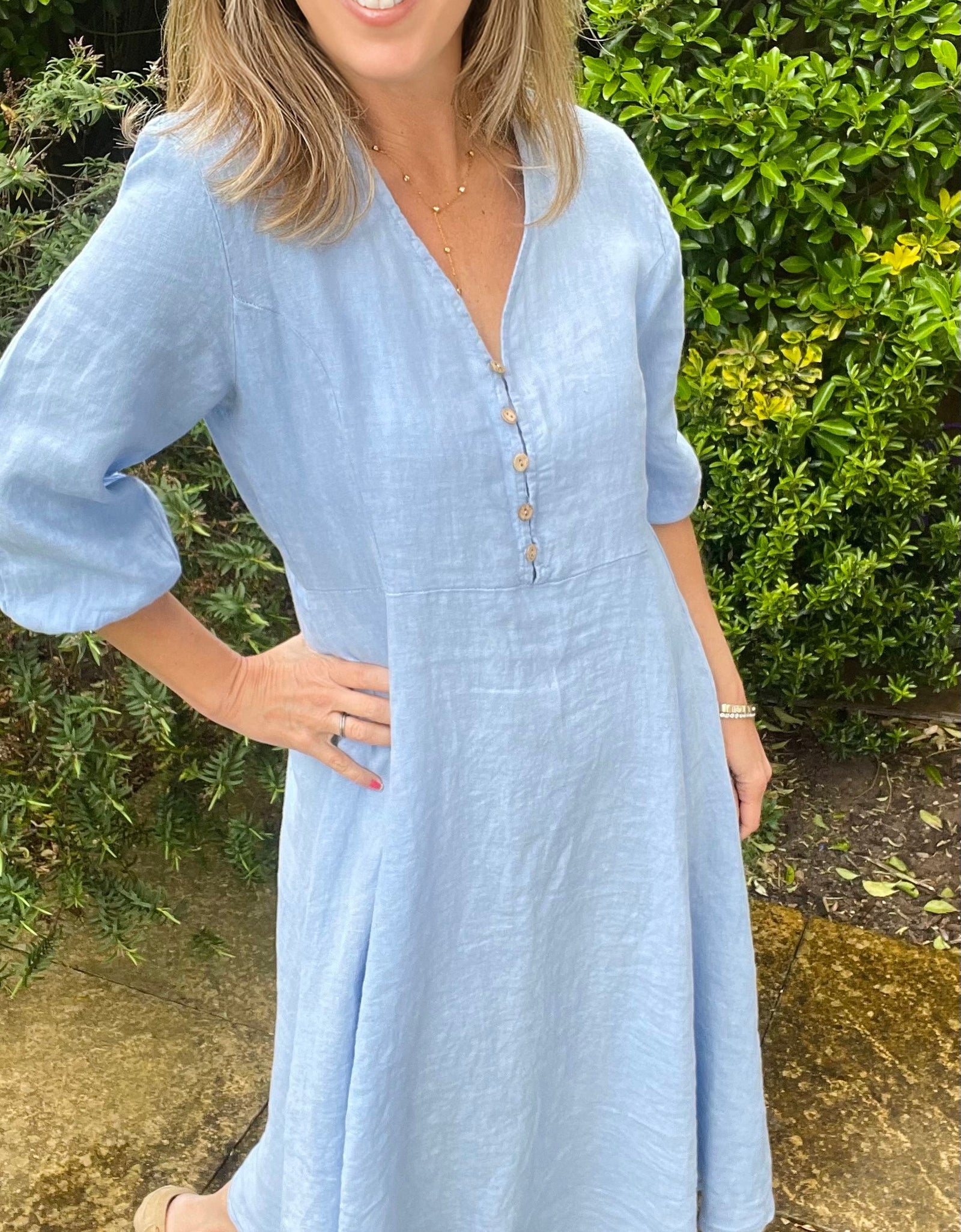 Evangeline Dress- blue