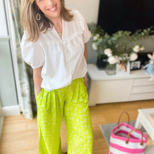 Lime Relaxed Trousers