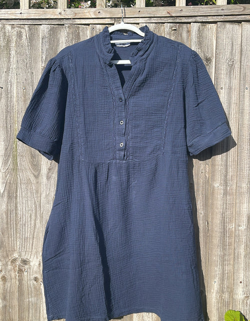 Load image into Gallery viewer, Waffle Dress - navy

