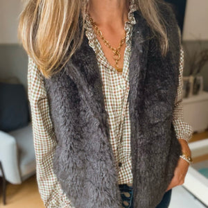Faux Fur Gilet - mole
