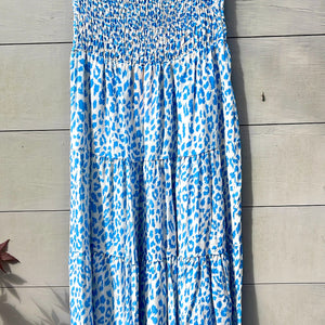 Leopard print skirt/dress - blue