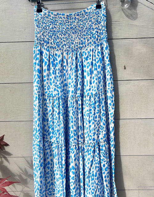 Load image into Gallery viewer, Leopard print skirt/dress - blue
