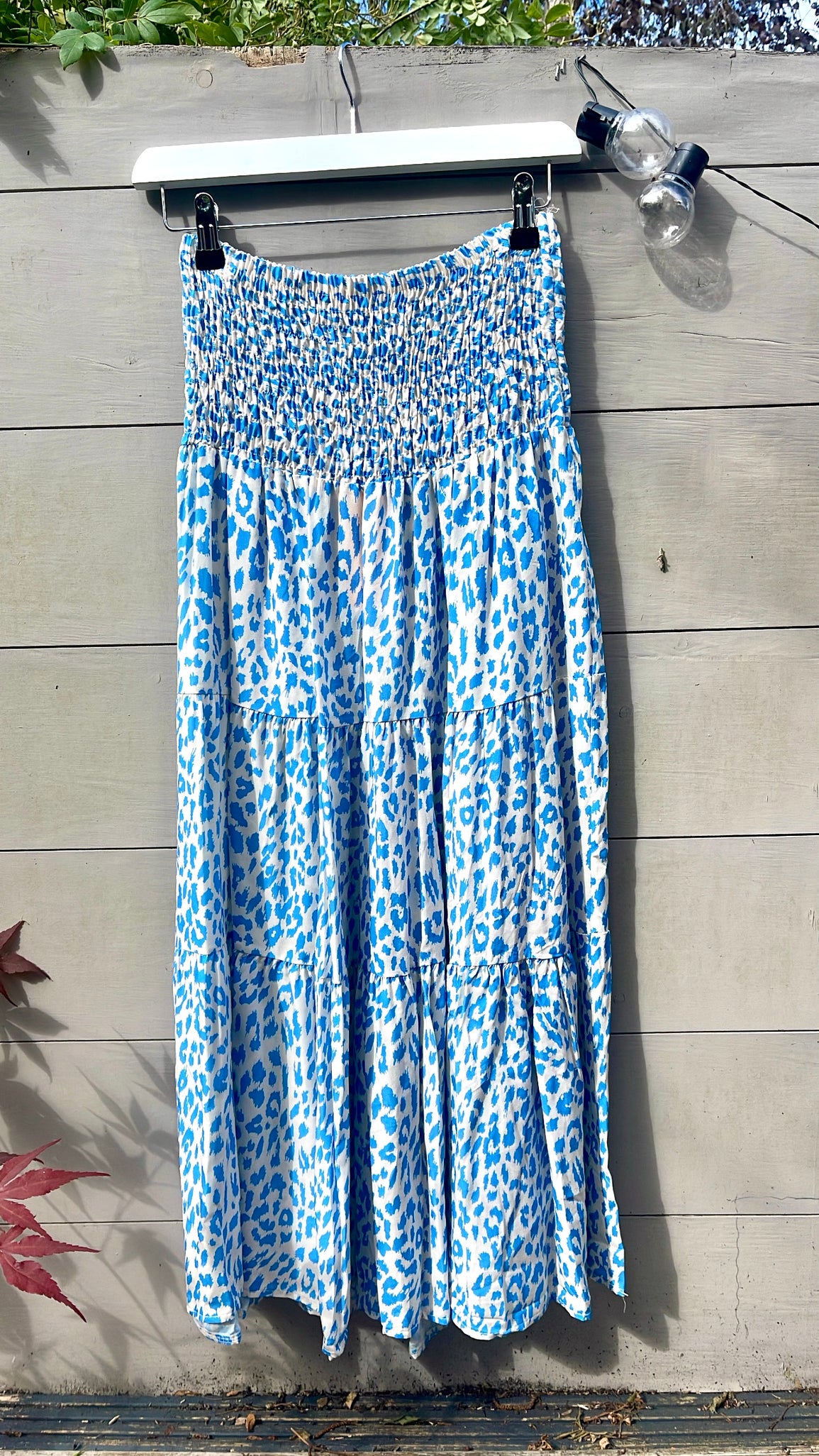 Leopard print skirt/dress - blue