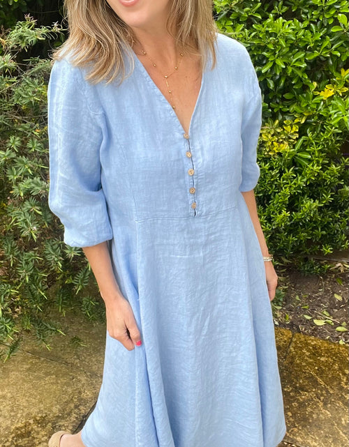 Load image into Gallery viewer, Evangeline Dress- blue
