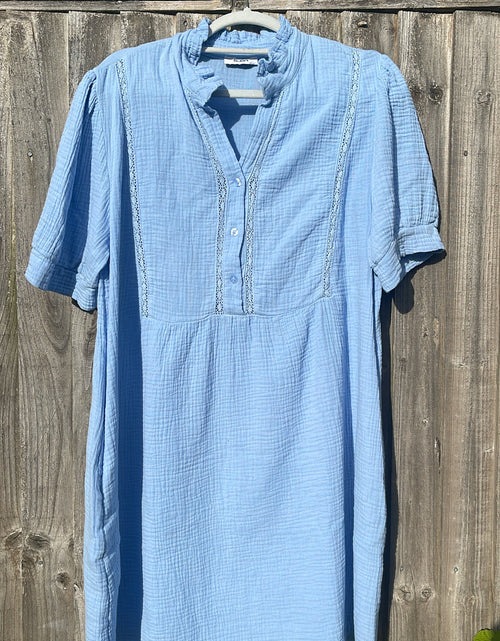 Load image into Gallery viewer, Waffle Dress - powder blue
