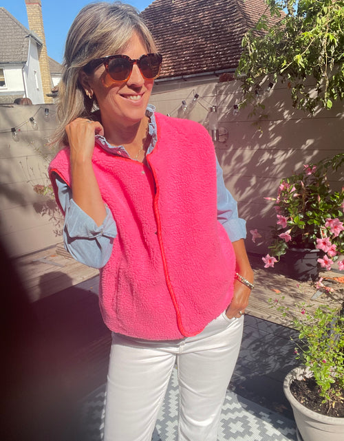 Load image into Gallery viewer, Neon Pink Gilet
