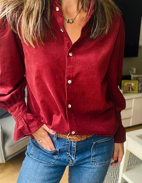 Load image into Gallery viewer, Tara Shirt - Bordeaux
