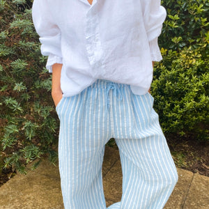 Nellie Trousers - blue stripe