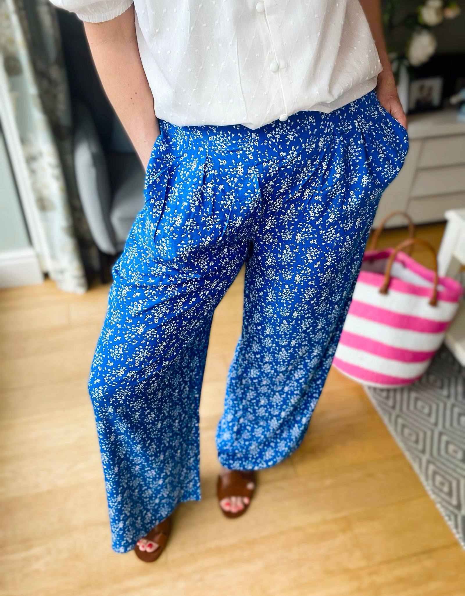 Blue Relaxed Trousers