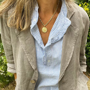 Linen Blazer - mocha