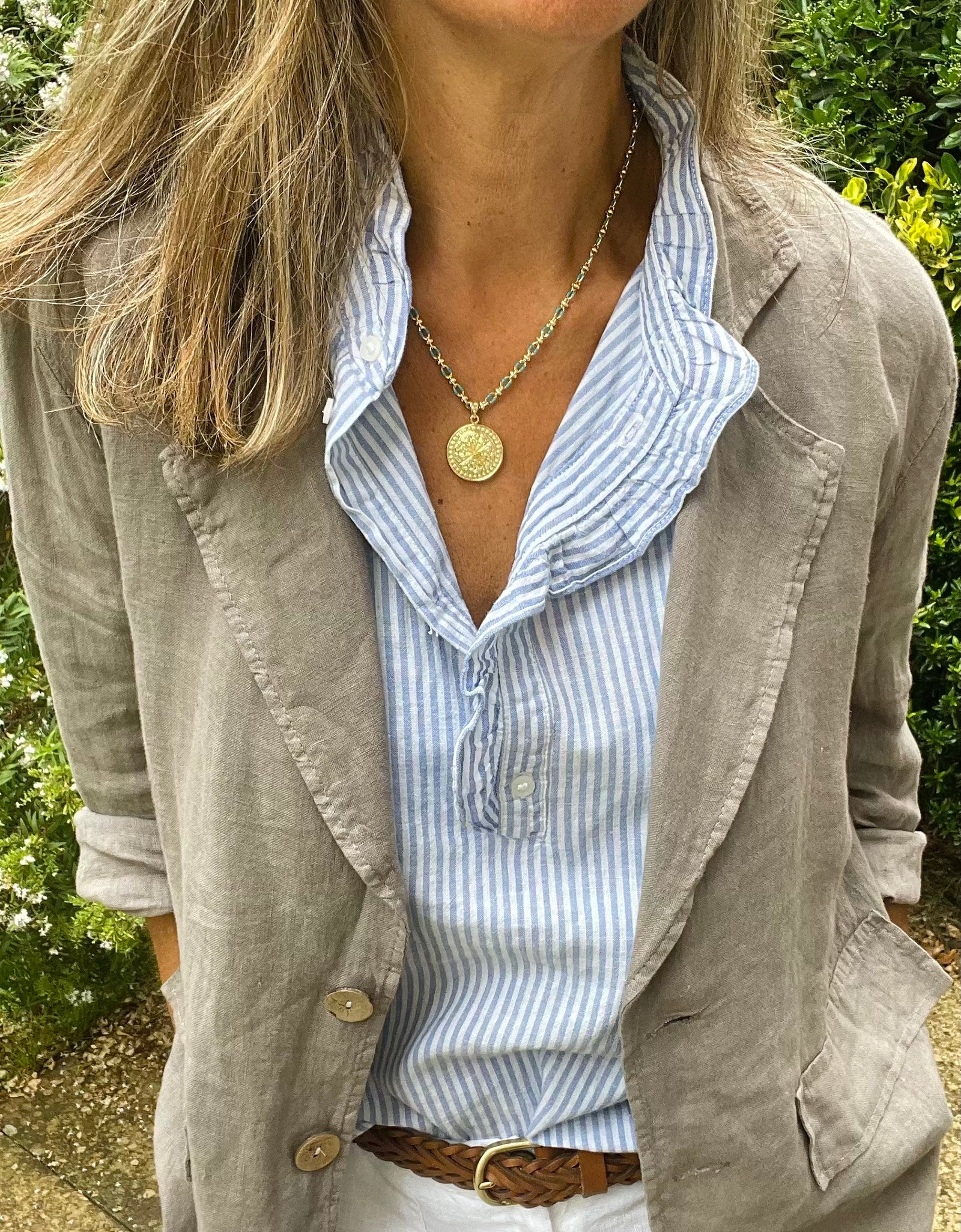 Linen Blazer - mocha