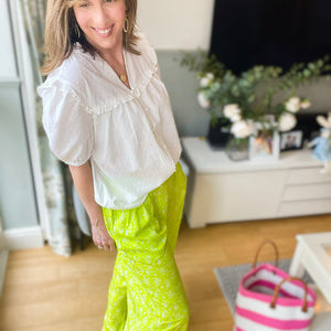 Lime Relaxed Trousers