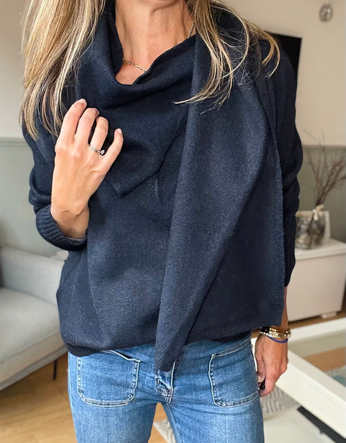 Load image into Gallery viewer, The wrap Jumper - navy
