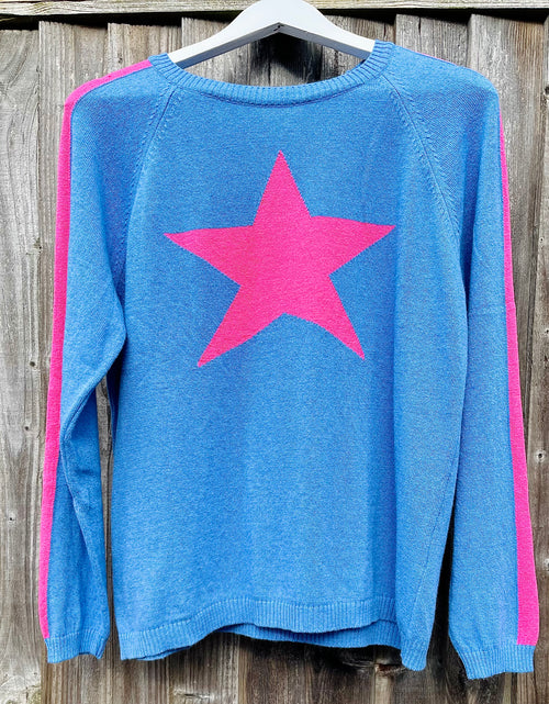 Load image into Gallery viewer, Talia Star Jumper - Blue
