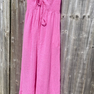 Strapless Long Dress - pink