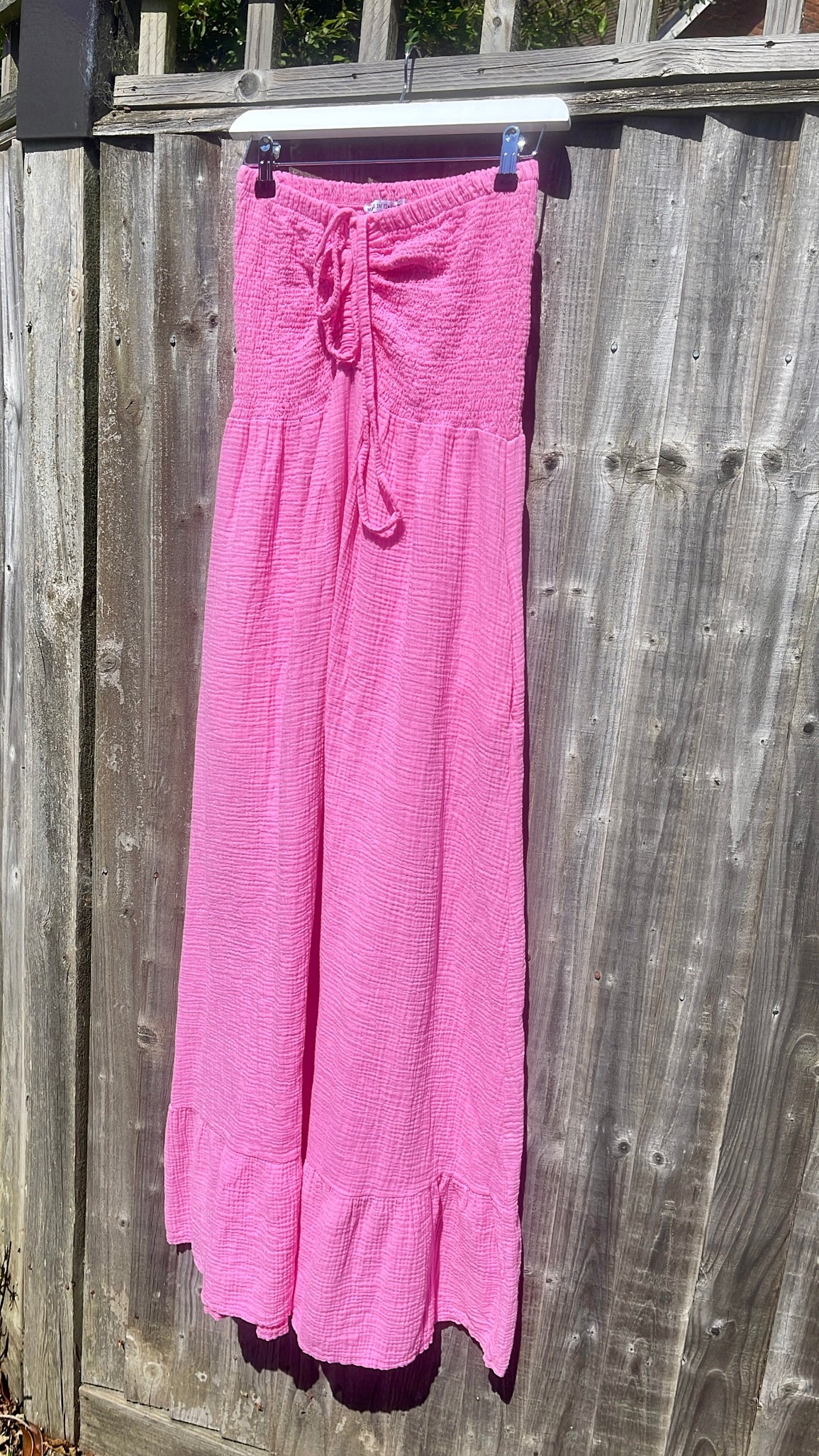 Strapless Long Dress - pink