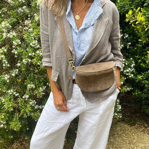 Linen Blazer - mocha