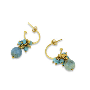 Hollie Turquoise Hoop Earrings