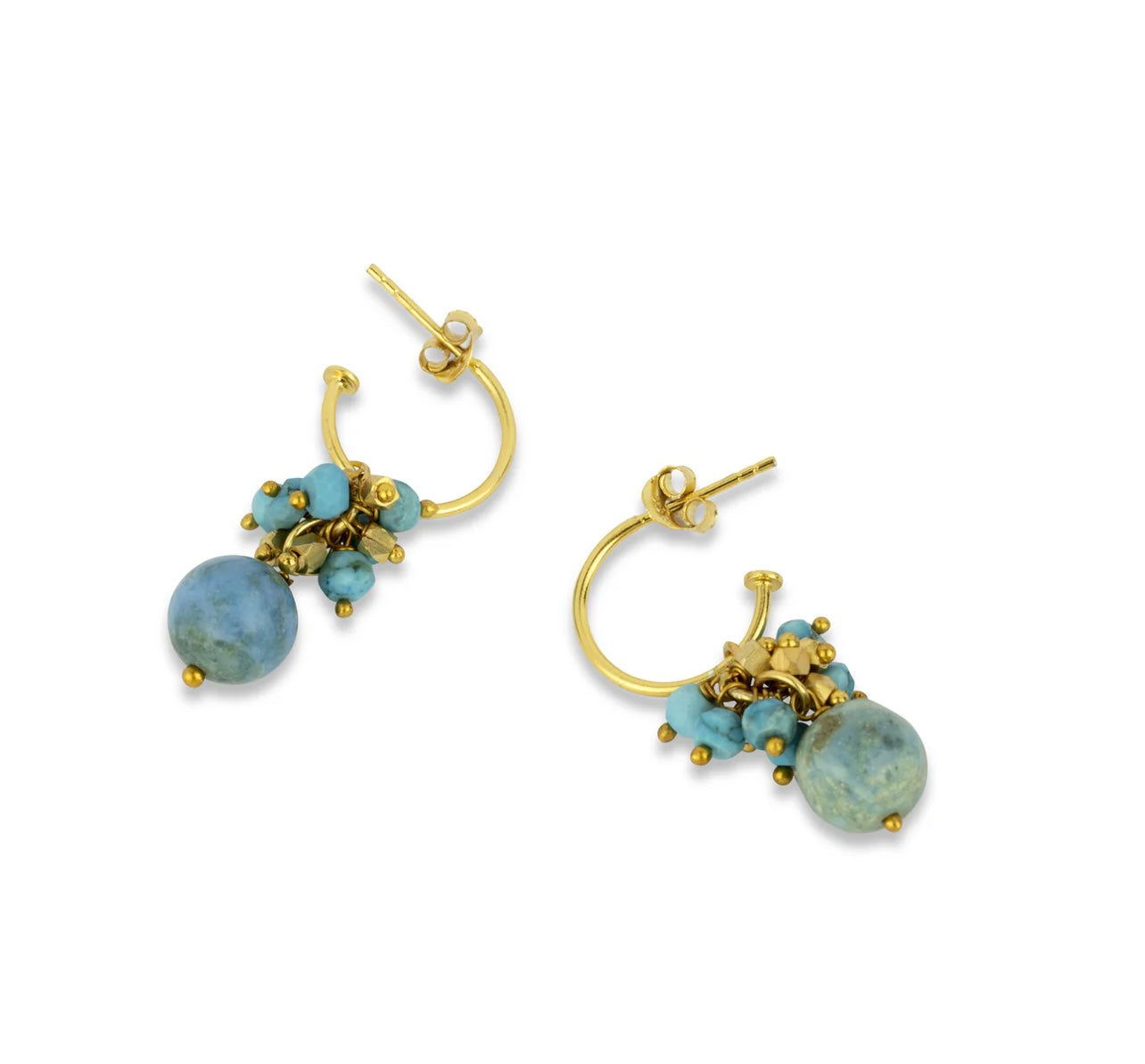 Hollie Turquoise Hoop Earrings