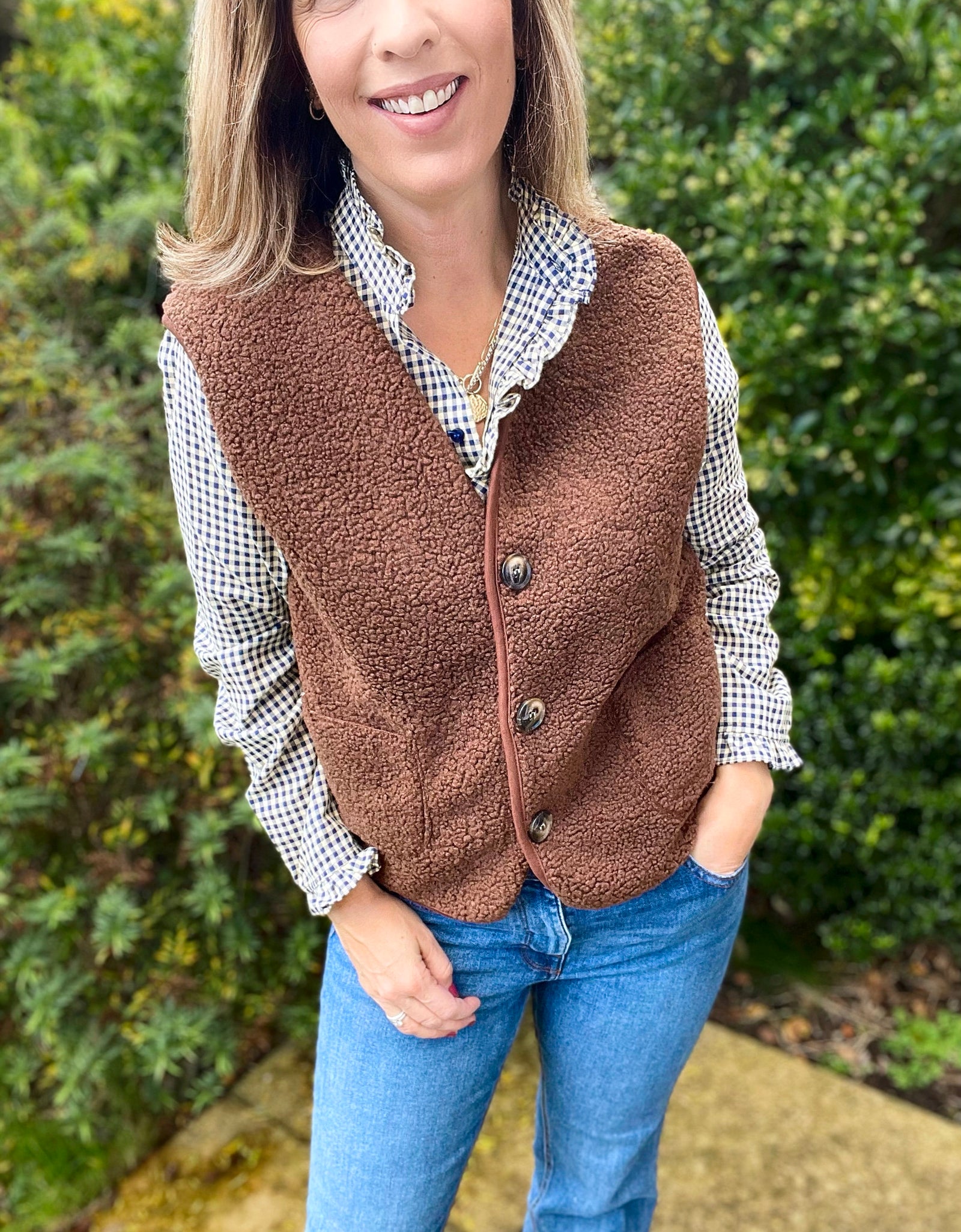 Chocolate Teddy Gilet