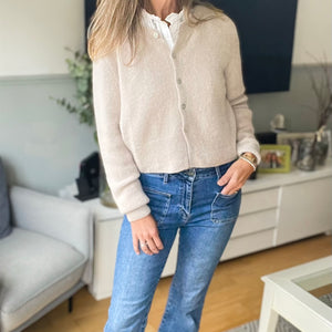 Cropped Cardi - oatmeal