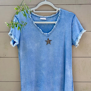 Blue star t-shirt