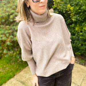 Mocha Roll-neck Knit