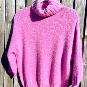 Daisy Roll-Neck - pink