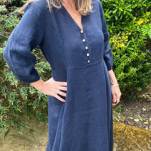 Evangeline Dress- navy