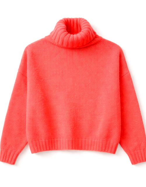 Load image into Gallery viewer, Daisy Roll-neck - neon coral
