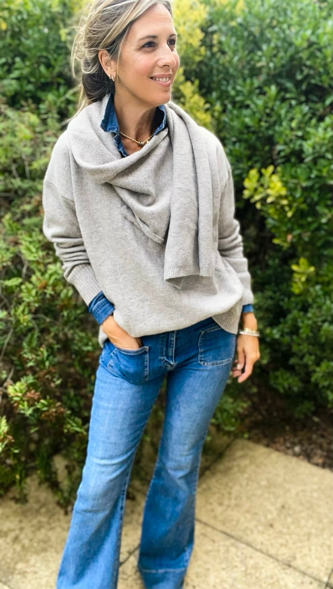 The Wrap Jumper - taupe