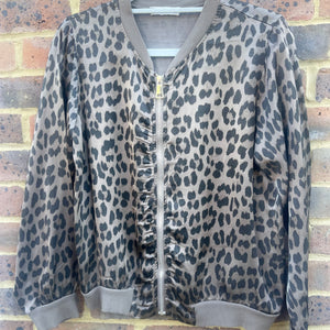 Mocha Leopard Silky Bomber