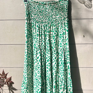 Leopard Print Skirt/Dress-green