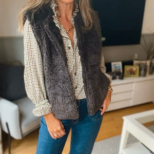 Faux Fur Gilet - mole