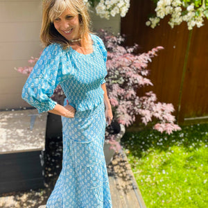 Mona Skirt Vintage Blue