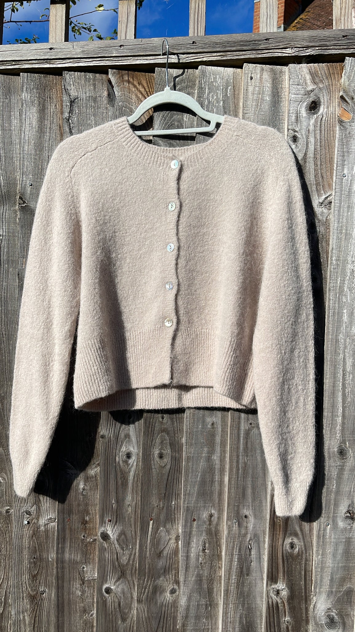 Cropped Cardi - oatmeal