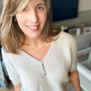 Oatmeal Buttoned Cropped Jumper