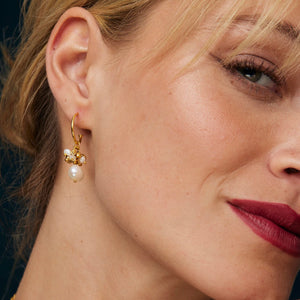 Hollie Pearl Hoop Earrings