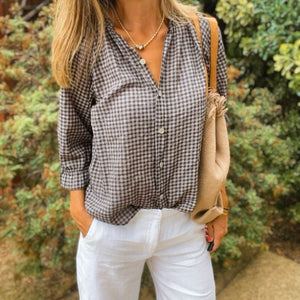 Polly Blouse - coffee