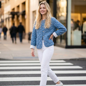 Francesca Jacket - cornflower blue