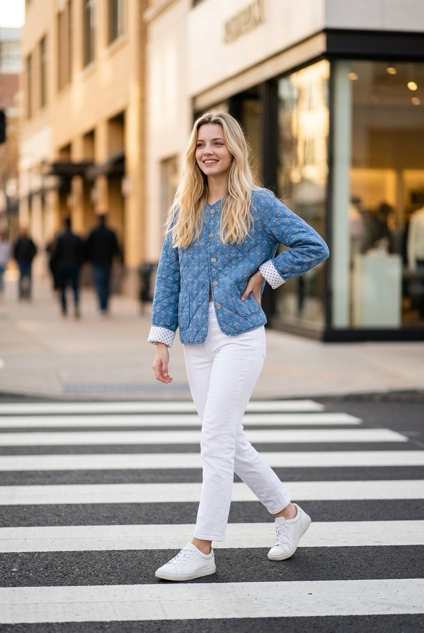 Francesca Jacket - cornflower blue