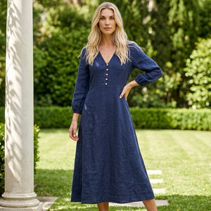 Evangeline Dress- navy