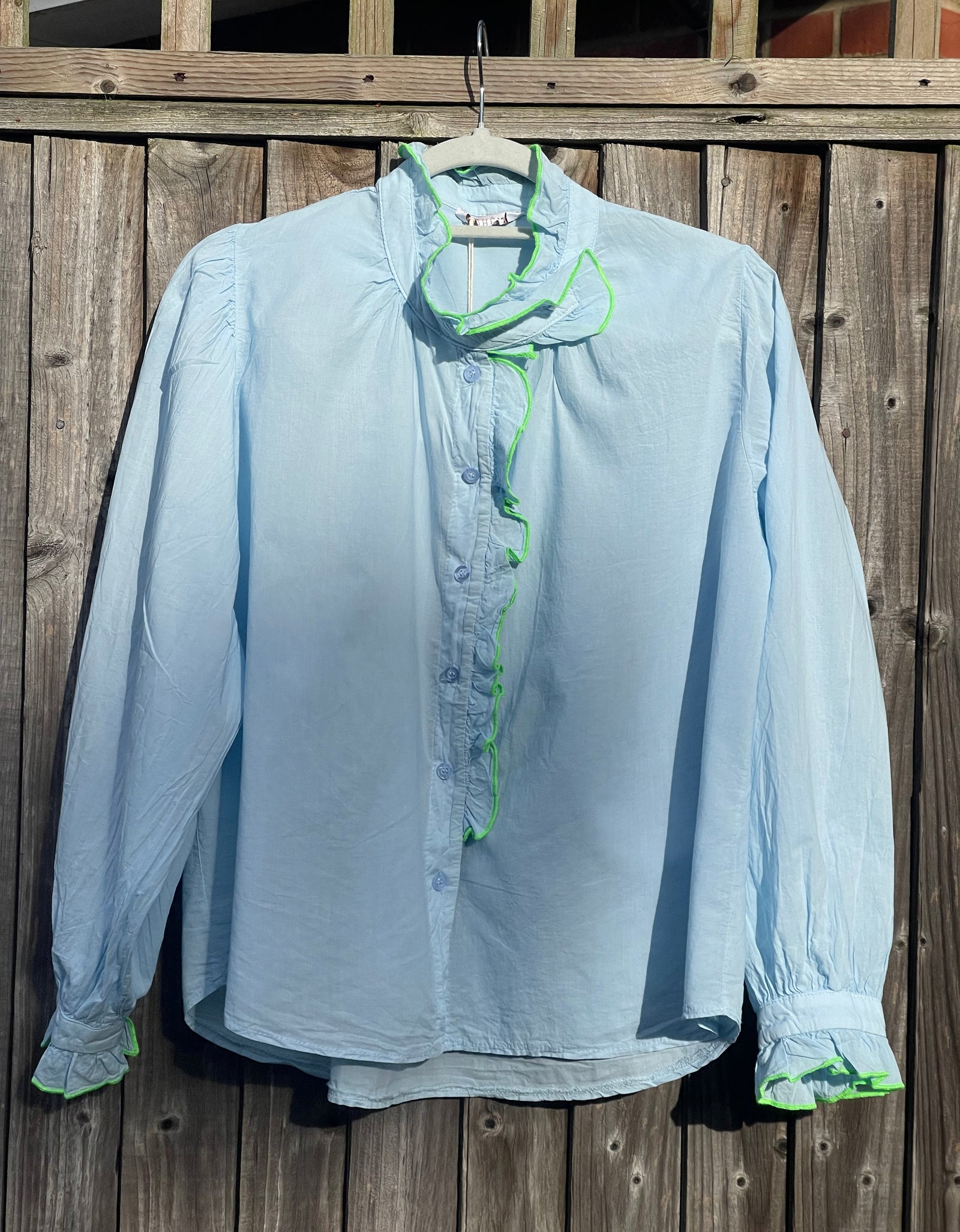 Gigi Blouse - neon green trim