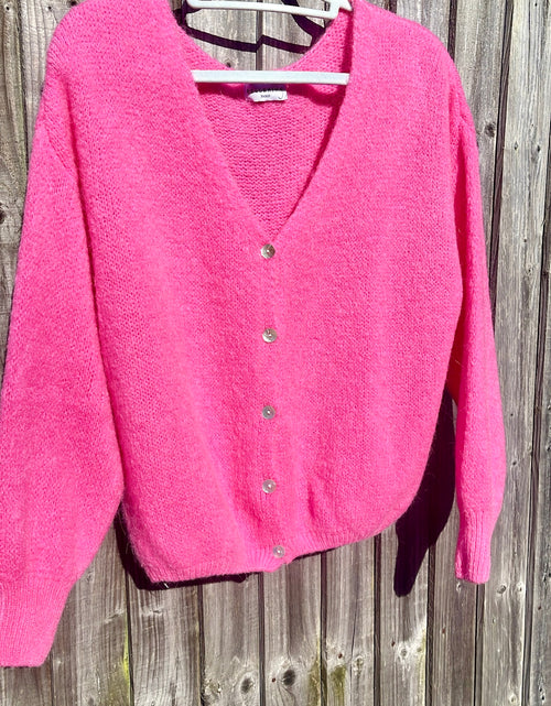 Load image into Gallery viewer, Candy Pink V Neck Cardi
