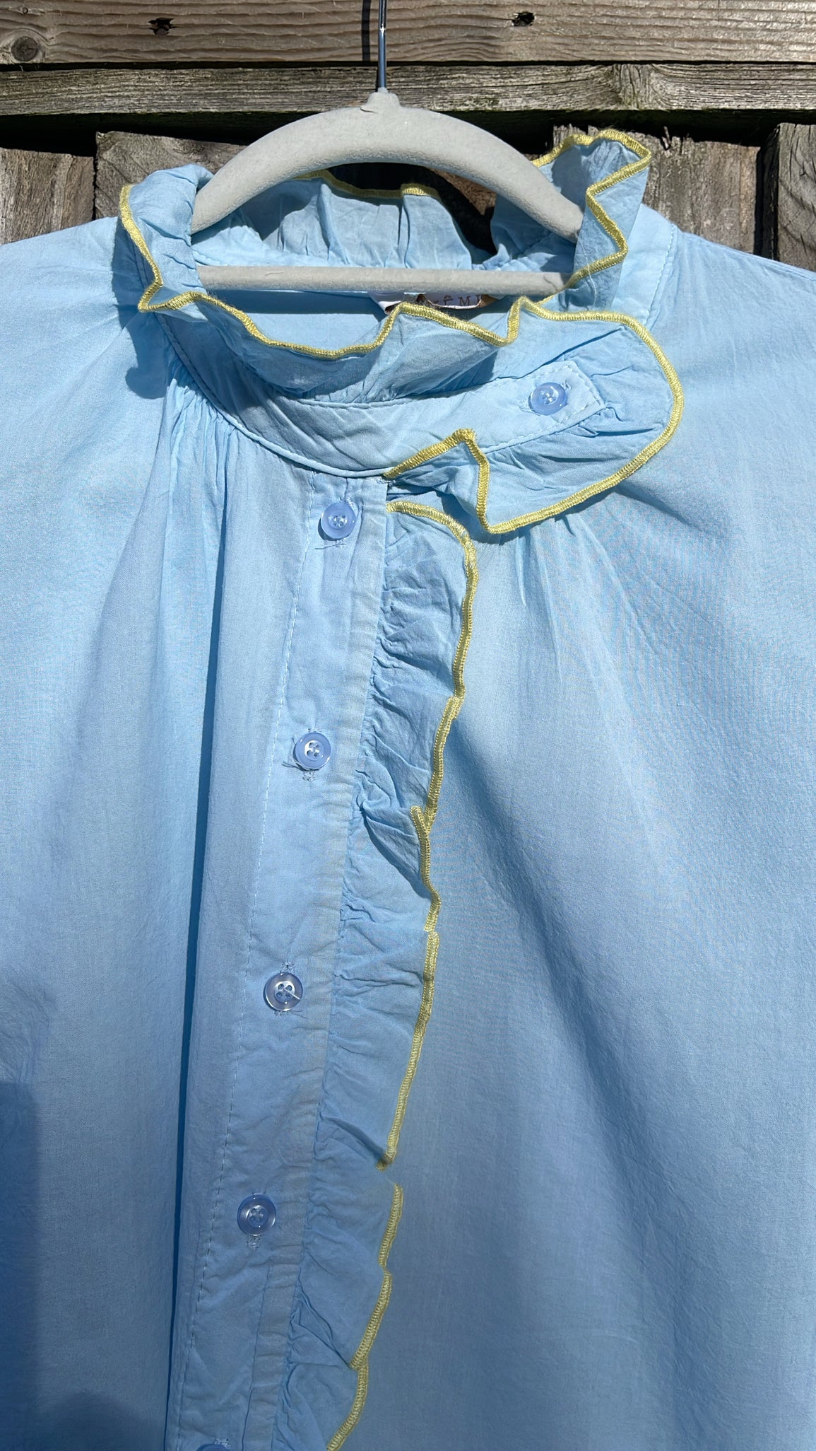 Gigi Blouse - yellow trim