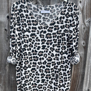 Leopard Print Top - natural