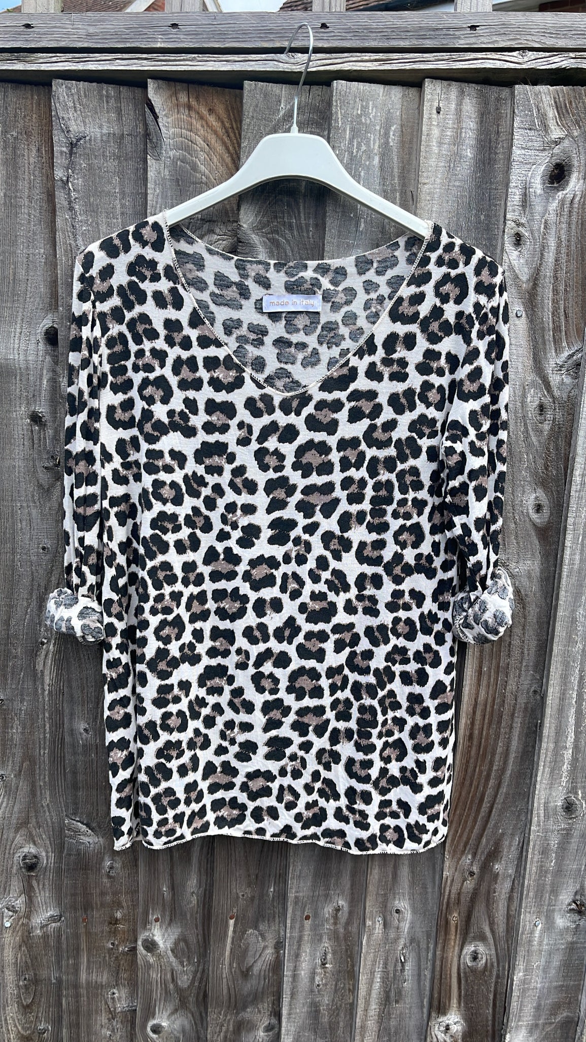 Leopard Print Top - natural